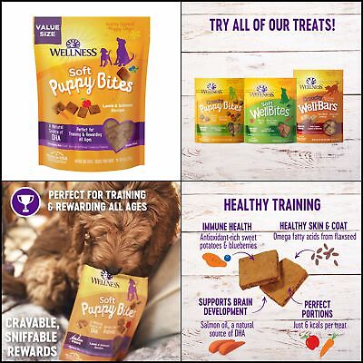 #ad Treats Soft Puppy Bites Natural Grain Free Training Wellness Dog Wit 8oz Real $11.00