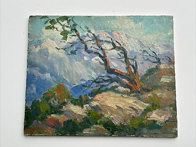 #ad ANTIQUE AMERICAN IMPRESSIONIST PAINTING 1930#x27;S SMALL GEM MYSTERY ARTIST OIL 8quot; $1600.00