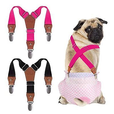#ad Dog Suspenders 2 Pieces Female Dog Diaper Suspenders for Dogs Diaper Keeper S... $18.95