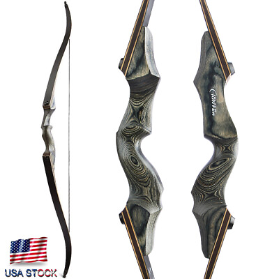 #ad Takedown Recurve Bow 60quot; 20 60lbs Archery Wooden Riser Limbs Bow Hunting Target $102.45