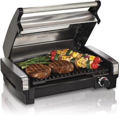 #ad Electric Indoor Searing Grill with Viewing Window amp; Adjustable Temperature $73.59