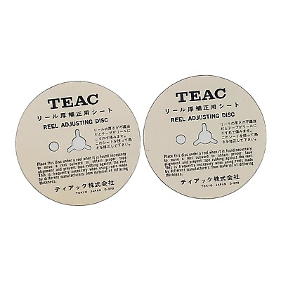 #ad Vintage Pair of Original Paper TEAC Reel To Reel Adjusting Discs #D 375. JAPAN.. $23.00