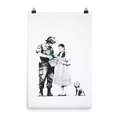 #ad Art Of Banksy Street Graffiti For Wall Decor Stop And Search Art Poster Print $17.00