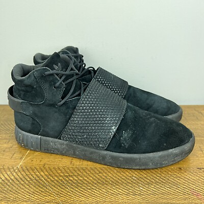 #ad Adidas Shoes Mens 12 Black Suede Tubular Invader Strap Basketball Sneakers $18.71
