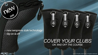 #ad HYBRID HEAD COVERS FULL COMPLETE 4 5 6 7 SET NEW THICK GOLF CLUB BLACK HEADCOVER $22.25