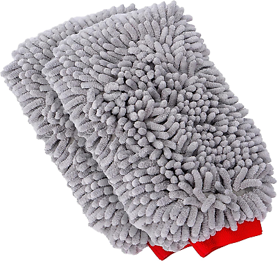 #ad Premium Chenille Car Wash Mitt Scratch and Lint Free 2 Pack $22.49