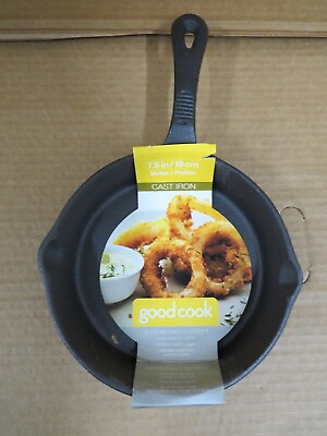 #ad Good Cook 7.5 Inch Cast Iron Skillet Pan Durable Heavy weight New $34.99