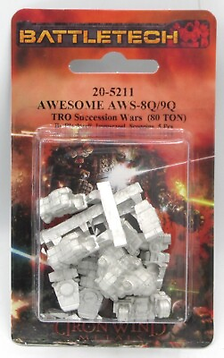 #ad Battletech 20 5211 Awesome AWS 8Q 9Q TRO Succession Wars Assault Mech $22.95