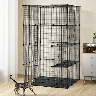#ad 72quot; Tall Pet Cage Animal Playpen Kennel w Perching Shelves Ramps DIY Available $99.99