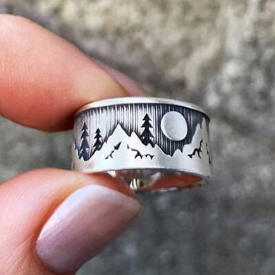 #ad Fashion Retro 925 Silver Filled Men#x27;s and Women#x27;s Punk Party Gift Ring Jewelry C $3.87