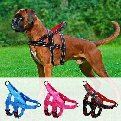 #ad Reflective No Pull Dog Harness Front Clip Walk Vest with Handle Medium Large Dog $23.99