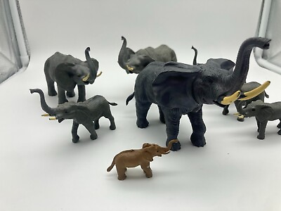 #ad Huge Elephant Plastic Animal Toy Figure Lot $5.99