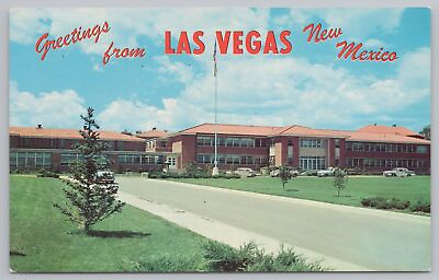 #ad Las Vegas New Mexico State Hospital Administration Building Petley Vintage PC $2.70