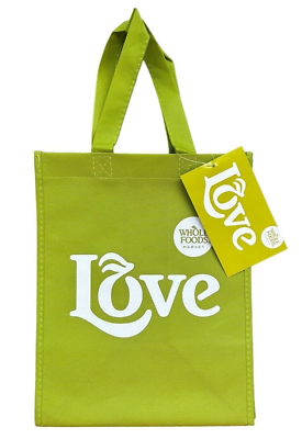 #ad WHOLE FOODS MARKET Small Green Reusable 12quot; Shopping Lunch Bag LOVE 2014 $18.38