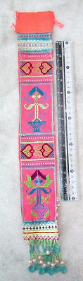 #ad Vintage Hmong Hill Tribe Handmade Cotton amp; Silk Embroidered Textile $25.00