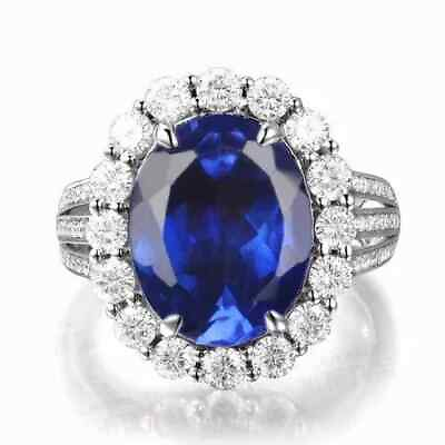 #ad 14KT Gold 2.75Ct AA Natural Royal Blue Tanzanite amp; IGI Certified Diamond Ring $471.70