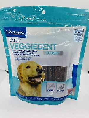 #ad #ad Virbac CET Veggiedent FR3SH Tartar Control 30 Chews for 66 lbs. Exp. 1 25 $31.95