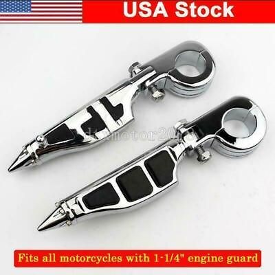 #ad 1 1 4quot; Motorcycle Foot Pegs Mount Clamps For Harley Dyna Softail Electra Glide $61.29