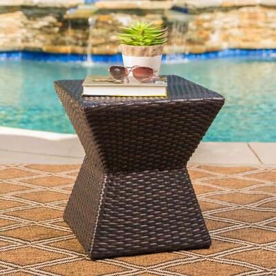#ad Noble House Side Table Square Outdoor Faux Rattan $67.19