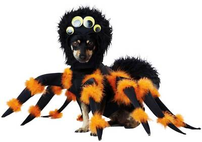 #ad California Costume SPIDER PUP DOG Fur Headpiece Attach Googgly Pet PET2 sz Large $18.23
