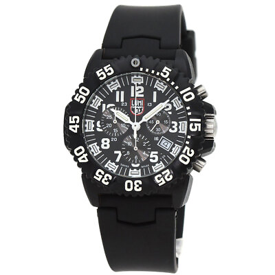 #ad LUMINOX 3080 Series Chronograph Navy Seals Watches carbon Rubber mens $236.00