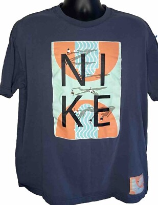 #ad Nike Global Hoops Size XL T Shirt Basketball DQ1889 437 Loose Fit Cotton $24.00