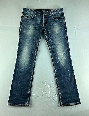 #ad Flying Machine Mens Jeans Blue Tag Size 36 36x32 Skinny Stone Wash $17.78