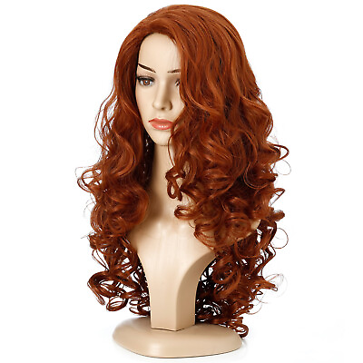 #ad Wave Curly Hair Headgear Women#x27;s Long Sexy Curly Full Wigs Party Cosplay Realsti $24.99