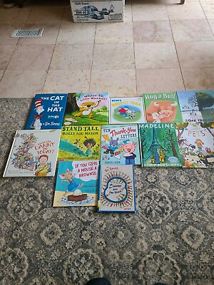 #ad Mixed Lot of 12 Childrens Books: Dr Suess Ludwig Bemelmans Charles Fuge $9.75