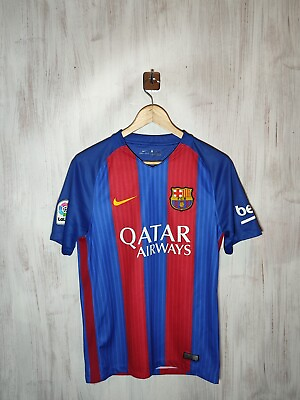 #ad FC Barcelona 2016 2017 home Sz S Nike shirt jersey Barca FCB soccer football kit $69.95