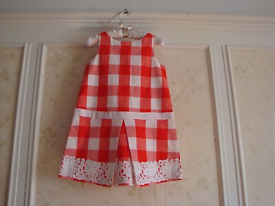 #ad NWT $69 Janie And Jack Midsummer Picnic Girls GINGHAM DRESS 3 3T $39.99