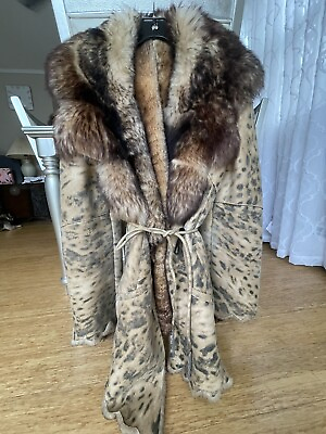 #ad Shearling Fur Coat italy $1200.00