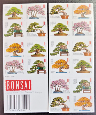 #ad Mint US Bonsai Booklet Pane of 20 Forever Stamps Scott# 4618 4622 MNH $13.45