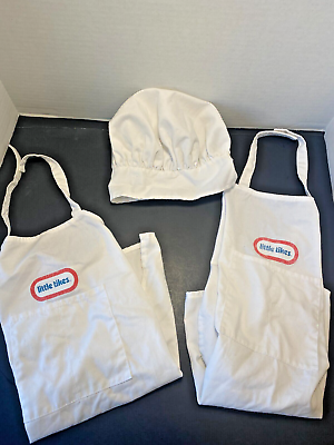 #ad Vtg Little Tikes BACKYARD BARBEQUE Chef#x27;s Accessory Set 2 Aprons amp; 1 Chef Hat $15.99