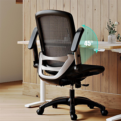 #ad Ergonomic Office Chair Mesh Desk Chair Lumbar Support and Adjustable Flip Up $297.93