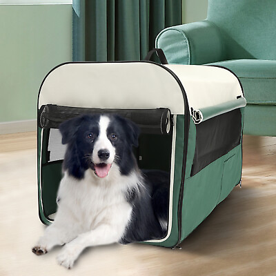 #ad XL Dog Crate 3 Door Indoor Dog Cage Pet Houses Kennel Adjustable Fabric Cover $75.81