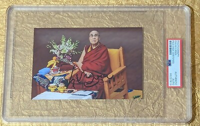 #ad Dalai Lama Autograph PSA DNA Authenticated Signed Photo $299.00