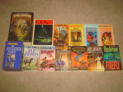 #ad Piers Anthony Book LOT Fantasy Apprentice Adept Incarnations of Immortality Tor $32.95