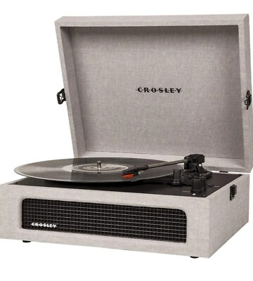 #ad Crosley Voyager Vintage Portable Vinyl Record Player Bluetooth CR8017A Gray $44.60