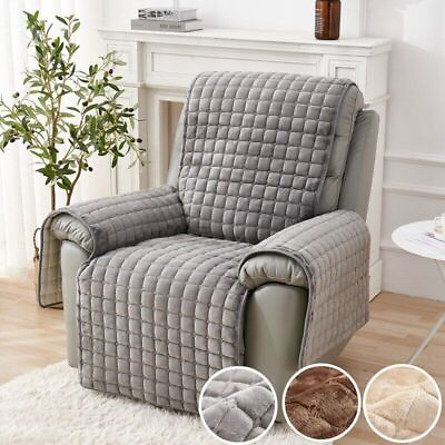 #ad Recliner Sofa Cover Flannel Armchair Case Sofa Cover Non Slip Chair Slipcovers $97.73