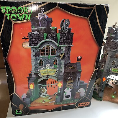 #ad Halloween Village CARNIVAL GATE LEMAX Spooky Town Gate House At Haunted Meadows $125.55