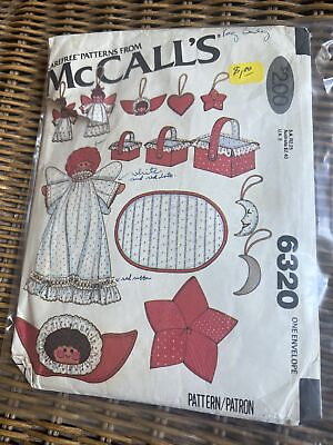 #ad McCall#x27;s 6320 Christmas Angels Ornaments Baskets Placemats Pattern $5.90