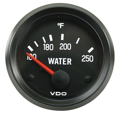 #ad VDO 2 1 16in Black 250 Degree Water Temperature Gauge V3 1003 9 $66.09