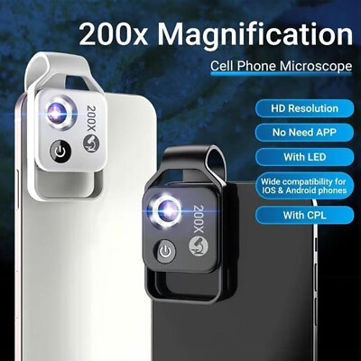 #ad Nanozoom 200x Magnification Zoom Nanozoom Cell Phone Lens Nanozoom X200 Camer $9.99