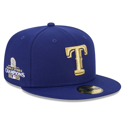 #ad #ad Texas Rangers New Era 2024 Gold Collection 59FIFTY Fitted Hat Royal $32.19