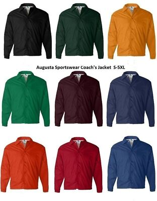 #ad Augusta Sportswear Coach#x27;s Nylon Jacket Men#x27;s S 3XL 4XL 5XL Water Resistant 3100 $24.48