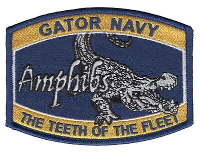#ad Gator Navy Amphibious Fleet Hat Patch $18.79