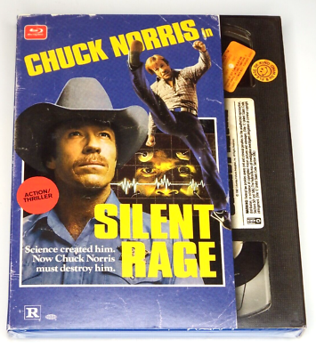 #ad #ad Silent Rage Blu ray BD Retro VHS Slipcover Chuck Norris *NEW SEALED* FREE SHIP $12.95