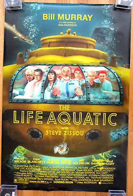 #ad Original 2004 The Life Aquatic with Steve Zissou ADV DBL Sided 27 X 40 Poster $90.00