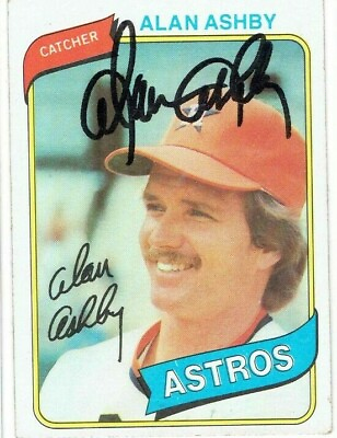 #ad 1980 Topps #187 Signed ALAN ASHBY Autographed Baseball Card Houston Astros $2.95